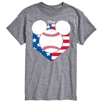 Disney's Mickey Mouse Big & Tall Baseball Flag Graphic Tee