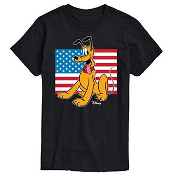 Disney's Pluto Big & Tall USA Flag Graphic Tee