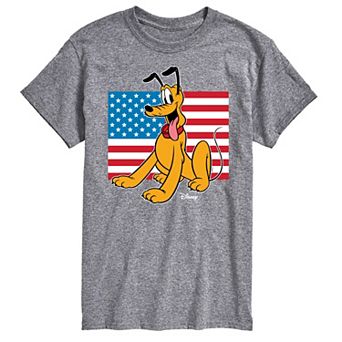 Disney's Pluto Big & Tall USA Flag Graphic Tee