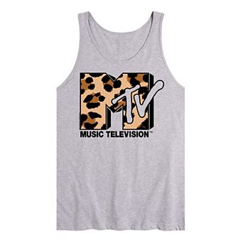 Men's MTV Leopard Print Logo Graphic Tank Top