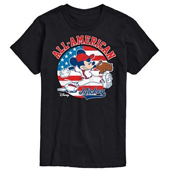 Disney's Mickey Mouse Big & Tall Americana Baseball Graphic Tee
