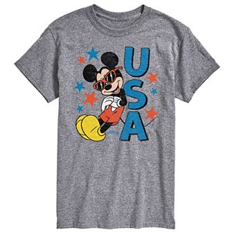 Disney's Mickey Mouse Big & Tall Sunglasses USA Graphic Tee
