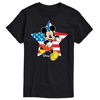 Disney's Mickey Mouse Big & Tall Flag Star Graphic Tee