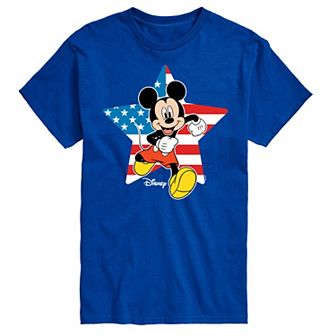 Disney's Mickey Mouse Big & Tall Flag Star Graphic Tee