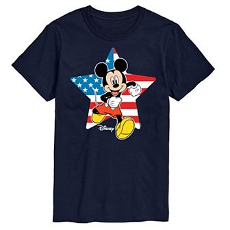 Disney's Mickey Mouse Big & Tall Flag Star Graphic Tee