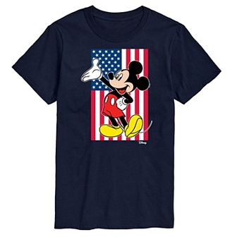 Disney's Mickey Mouse Big & Tall Flag Graphic Tee