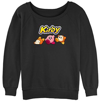Juniors' Nintendo Kirby And Friends Slouchy Terry Pullover