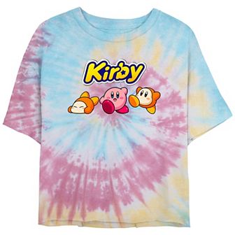 Juniors' Nintendo Kirby And Friends Tie Dye Graphic Tee
