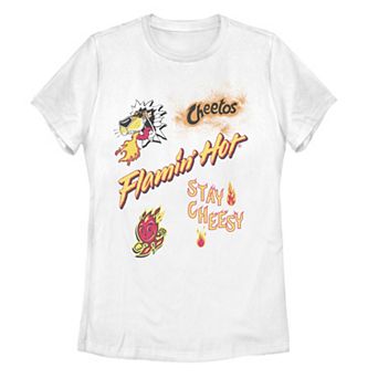 Juniors' Cheetos Flamin Hot Stay Cheesy Graphic Tee