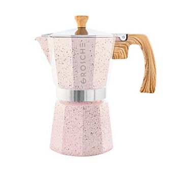 GROSCHE Milano Stone Stovetop Espresso 6 cup Moka Pot Coffee Maker