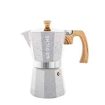 GROSCHE Milano Stone Stovetop Espresso 6 cup Moka Pot Coffee Maker