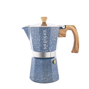 GROSCHE Milano Stone Stovetop Espresso 6 cup Moka Pot Coffee Maker