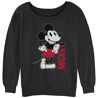 Juniors' Mickey Mouse Vintage Outline Graphic Fleece