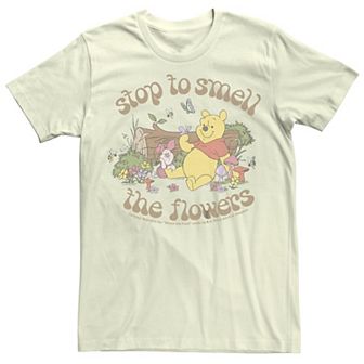 Disney's Winnie The Pooh Juniors' Stop to Smell The Flowers Boyfriend Graphic Tee