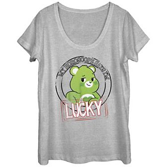 Juniors' Care Bears Lucky Horoscope Scoop Neck Graphic Tee