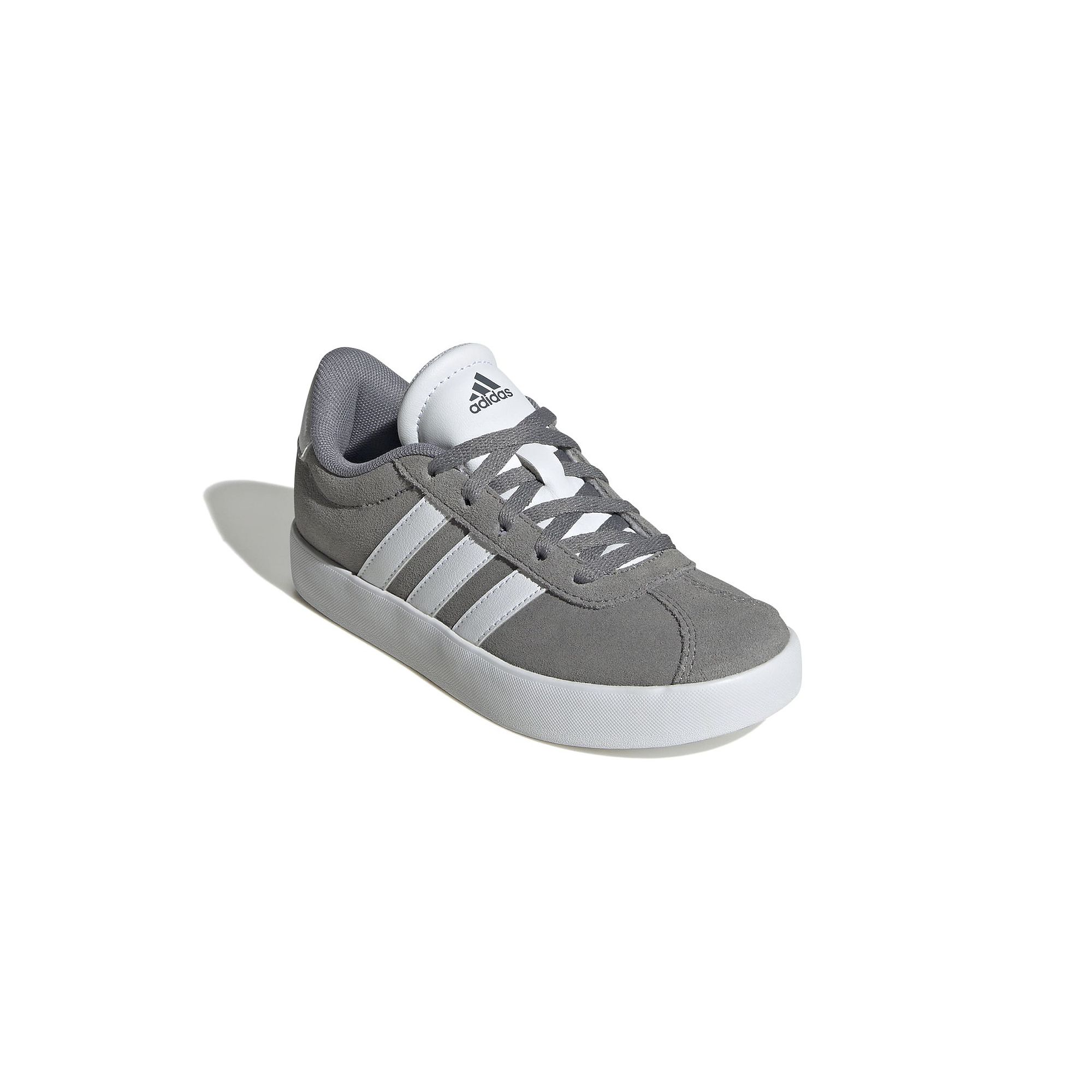 adidas VL Court 3.0 Kids Tennis Shoes, Boys, Size: 11, Gray White Gray