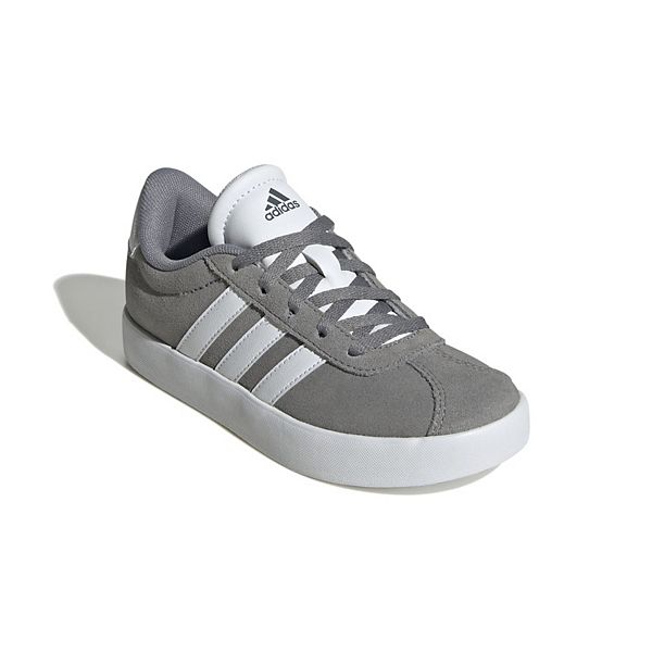 adidas VL Court 3.0 Kids' Tennis Shoes - Gray White Gray (1)