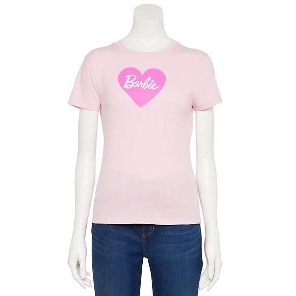  Barbie - Heart Logo V-Neck T-Shirt : Clothing, Shoes & Jewelry