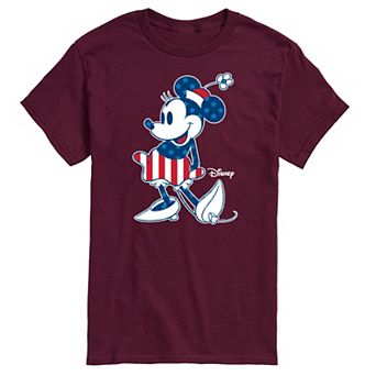 Disney's Minnie Mouse Men's Americana Flag Graphic Tee