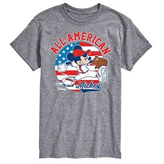 Disney's Mickey Mouse Men's All-American Baseball Graphic Tee