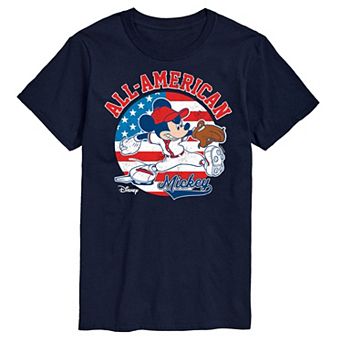 Disney's Mickey Mouse Men's All-American Baseball Graphic Tee
