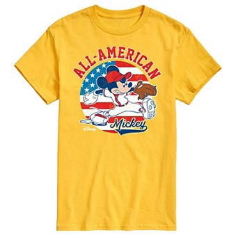 Disney's Mickey Mouse Men's All-American Baseball Graphic Tee