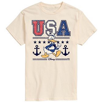 Disney's Donald Duck Men's USA Naval Graphic Tee