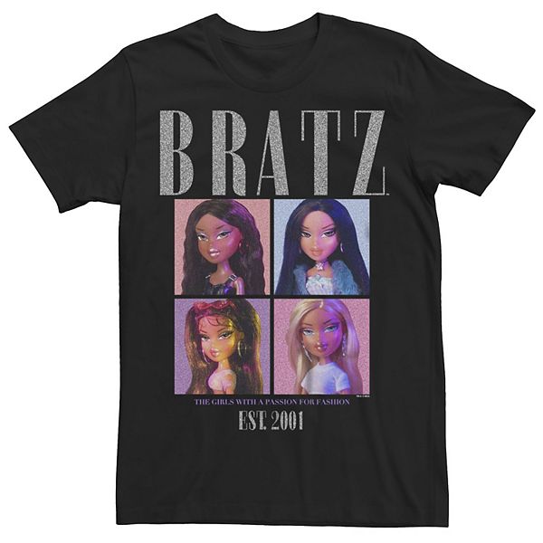 Juniors' Bratz Girls Box Up Est. 2001 Boyfriend Graphic Tee