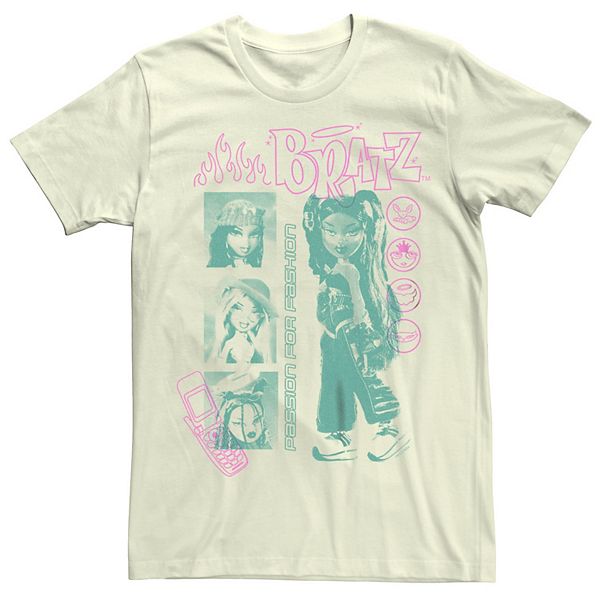 Juniors' Bratz Passion For Fashion Bratz Panels Boyfriend Graphic Tee