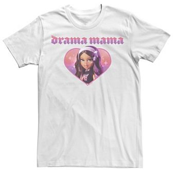 Juniors' Bratz Yasmin Heart Drama Mama Boyfriend Graphic Tee