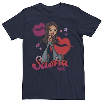 Juniors' Bratz Sasha Kiss Boyfriend Graphic Tee
