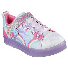 Skechers Big Girls Shoutouts 2.0 - Glitter Steps Zip Grey