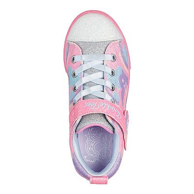 Skechers Twinkle Toes Twinkle Sparks Ice 2.0 Shimmering Sky Little Kid Girls Light Up Shoes