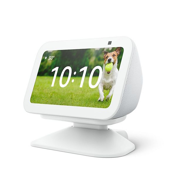 Echo Show 8 Adjustable Stand with USB-C Charging Port, Glacier White