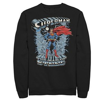 Big & Tall DC Comics Superman The Man Of Steel Vintage Comic Fleece Sweatshirt