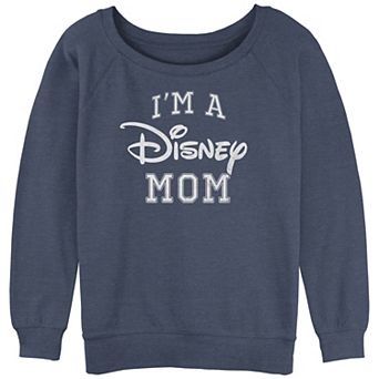 Disney I'm A Disney's Mom Juniors' Varsity Style Slouchy Graphic Sweatshirt