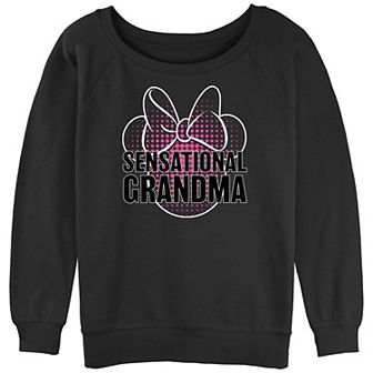 Juniors' Minnie Mouse Head Sensational Grandma Graphic Fleece