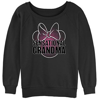 Juniors' Minnie Mouse Head Sensational Grandma Graphic Fleece