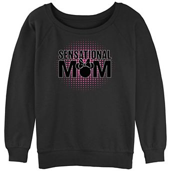Juniors' Minnie Mouse Head Sensational Mom Graphic Fleece