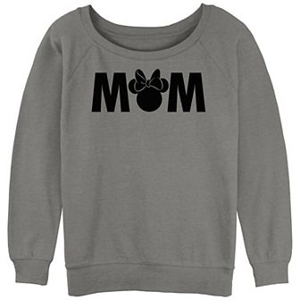 Disney's Minnie Mouse Juniors' Mom Word Slouchy Graphic Sweatshirt