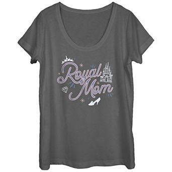 Disney Princesses Juniors' Royal Mom Scoop Neck Graphic Tee