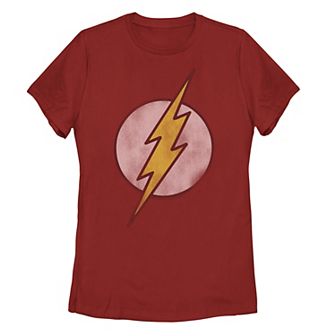 Juniors' The Flash Distressed Logo Graphic Tee