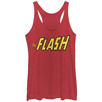 Juniors' The Flash Classic Text Poster Tri-Blend Racerback Tank Top