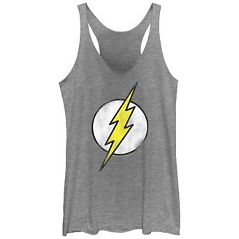 Juniors' The Flash Large Classic Chest Logo Tri-Blend Racerback Tank Top