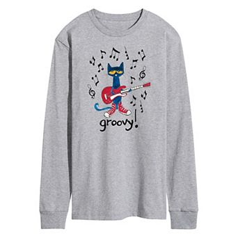 Men's Pete the Cat Guitar Groovy Long Sleeve Graphic Tee