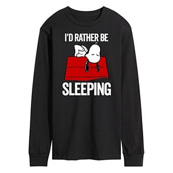 Men's Peanuts Still Sleeping Long Sleeve Graphic Tee