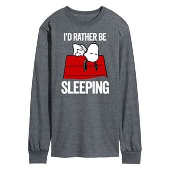 Men's Peanuts Still Sleeping Long Sleeve Graphic Tee