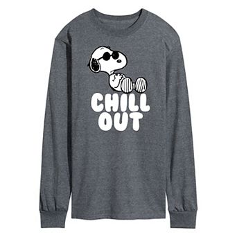 Men's Peanuts Chill Out Long Sleeve Graphic Tee
