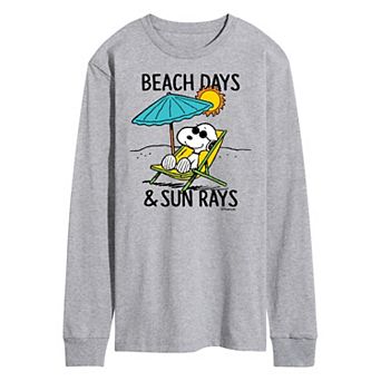 Men's Peanuts Beach Days Long Sleeve Graphic Tee