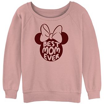 Disney's Minnie Mouse Juniors' Head Best Mom Ever Slouchy Terry Pullover